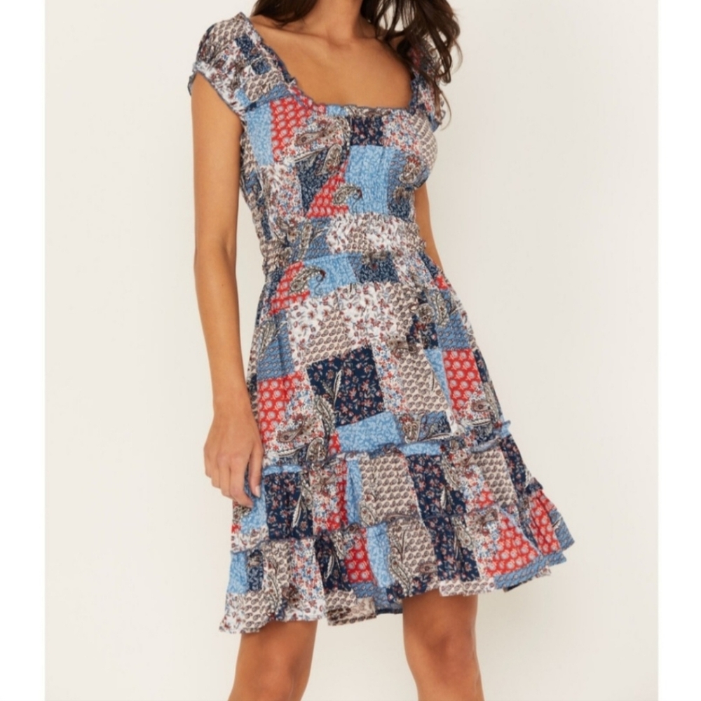 Wild Moss Patchwork Dress, XL